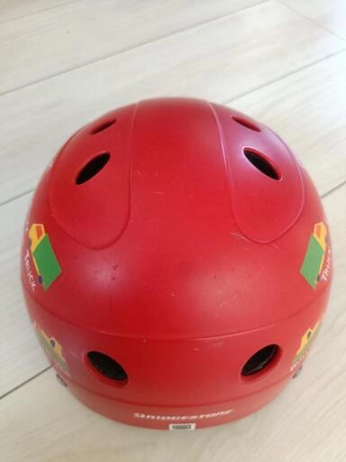 【ブリヂストン】キッズ ヘルメット 車柄 自転車練習 ストライダー練習の写真2枚目