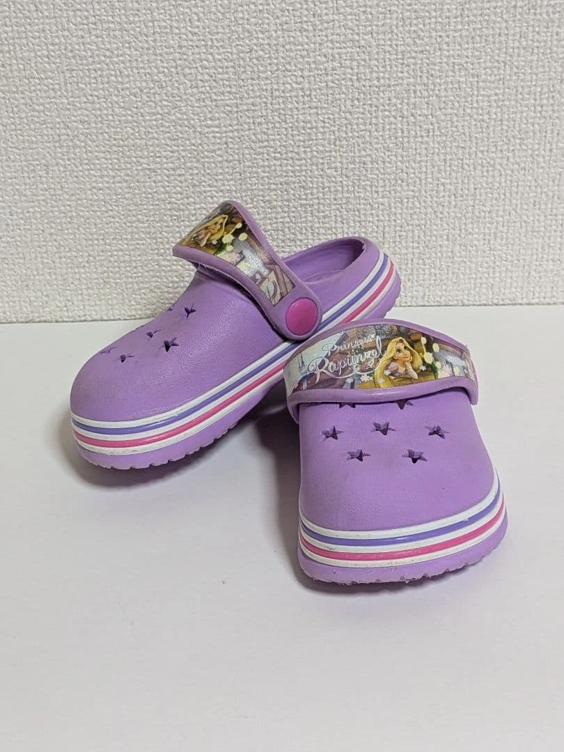 ディズニー ラプンツェル クロッグサンダル 15cm パープル 女の子 キッズ