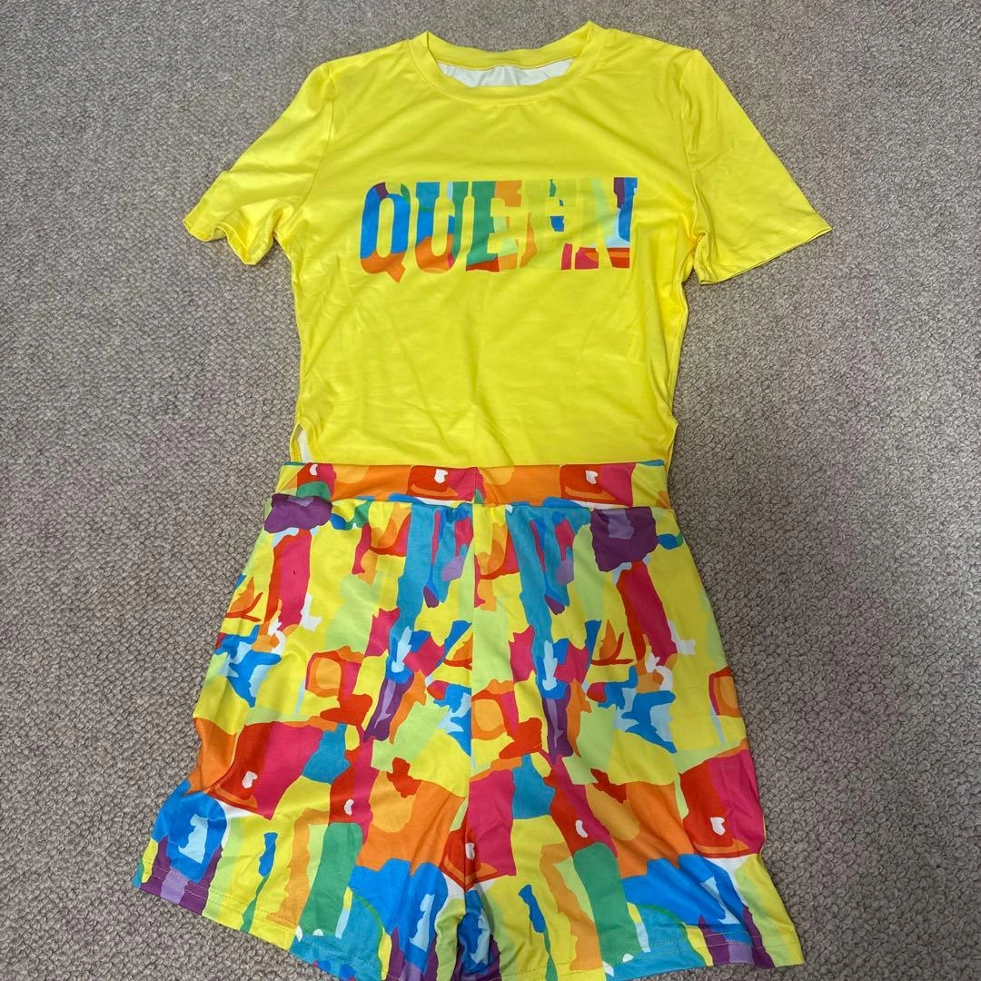 カラフルセットアップ Tシャツ&ショートパンツ