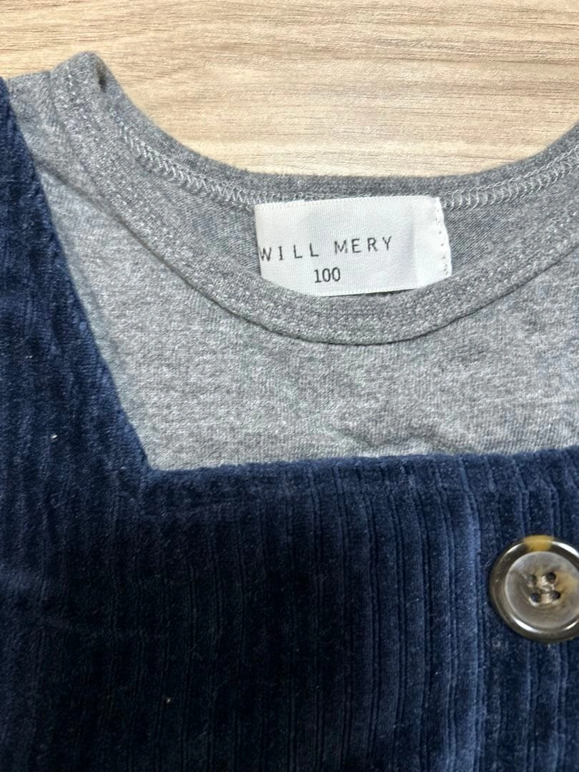 WILL MERY コーデュロイワンピース 100の写真2枚目