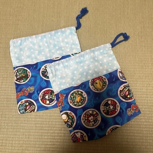 ハンドメイド 妖怪ウォッチ 巾着袋2個セット