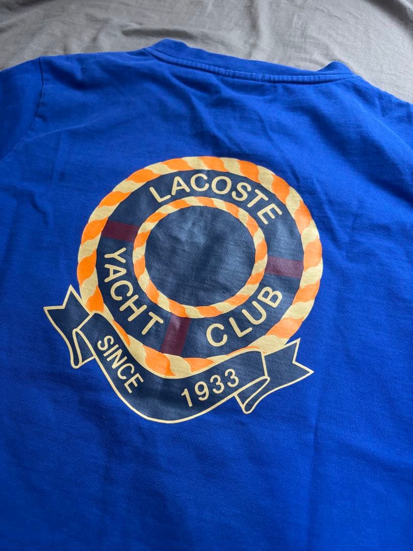 LACOSTE x beamsブルー Tシャツ mの写真5枚目