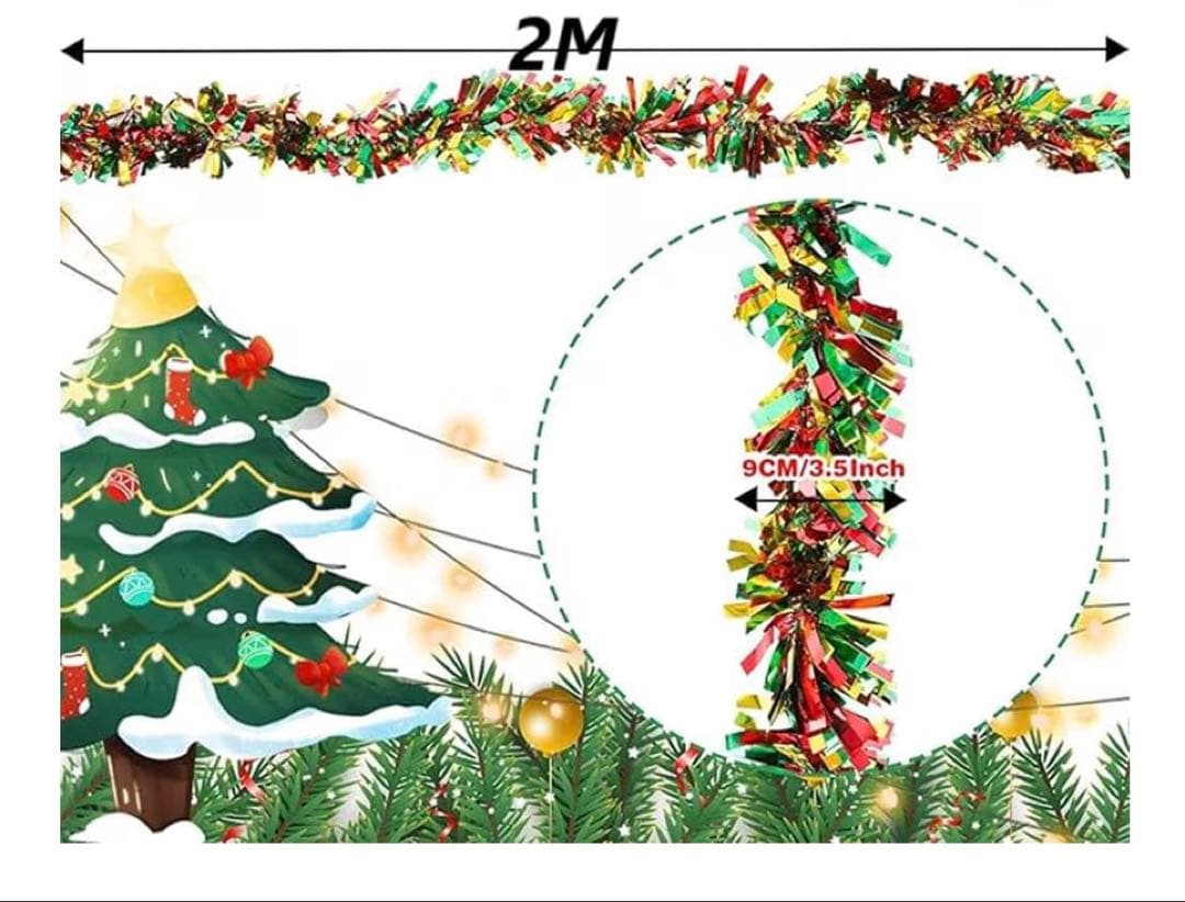 クリスマスツリー 90cm ガーランド付きの写真4枚目
