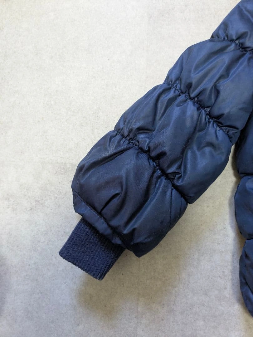 【美品】Baby GAP ダウン 裏起毛 ネイビー 95cm チャック ボタンの写真4枚目