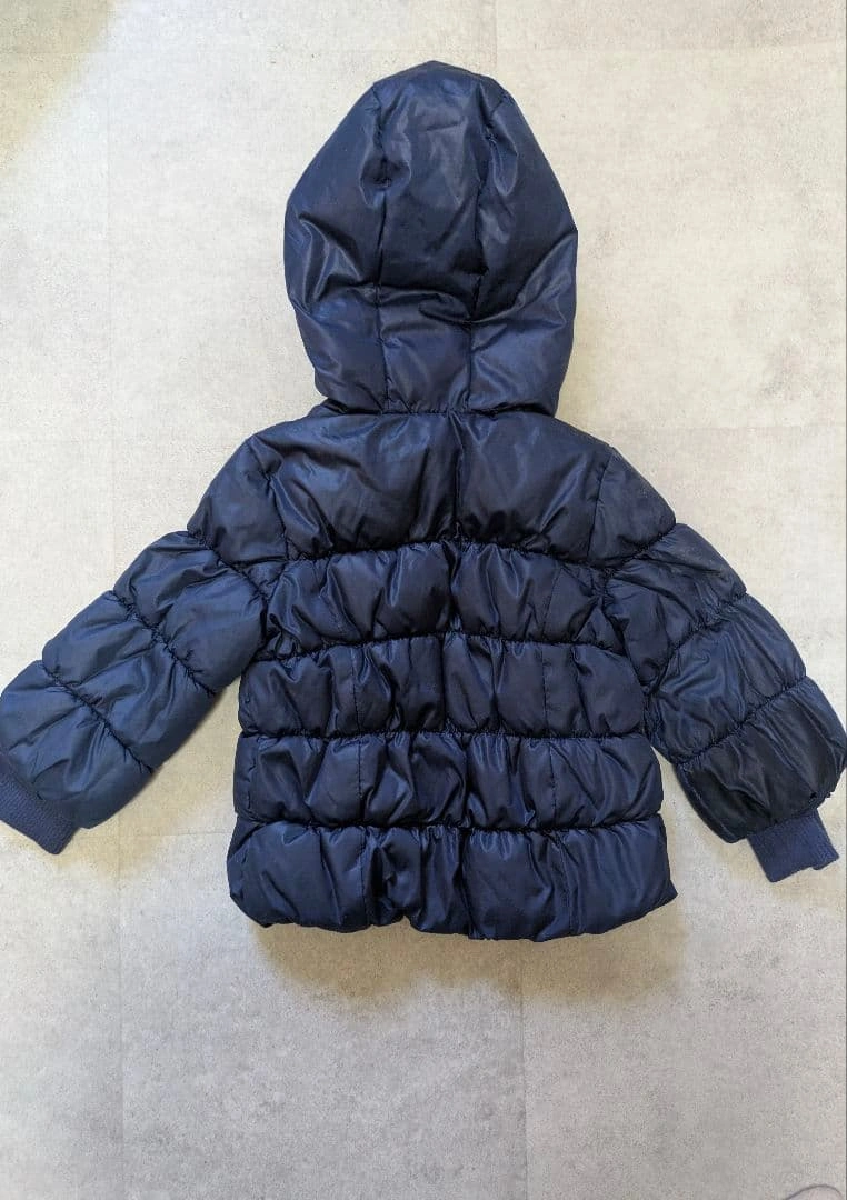 【美品】Baby GAP ダウン 裏起毛 ネイビー 95cm チャック ボタンの写真8枚目