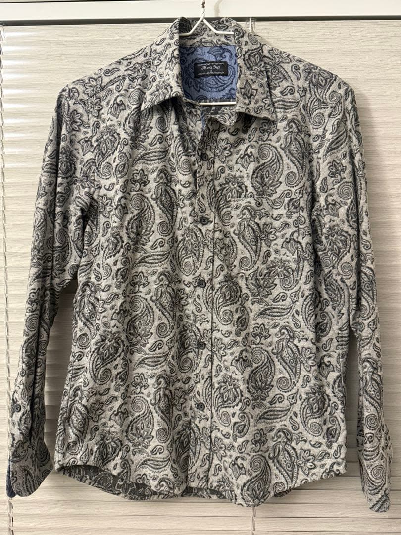 Men’s Bigi（メンズビギ） ペイズリー総柄 長袖ボタンシャツ