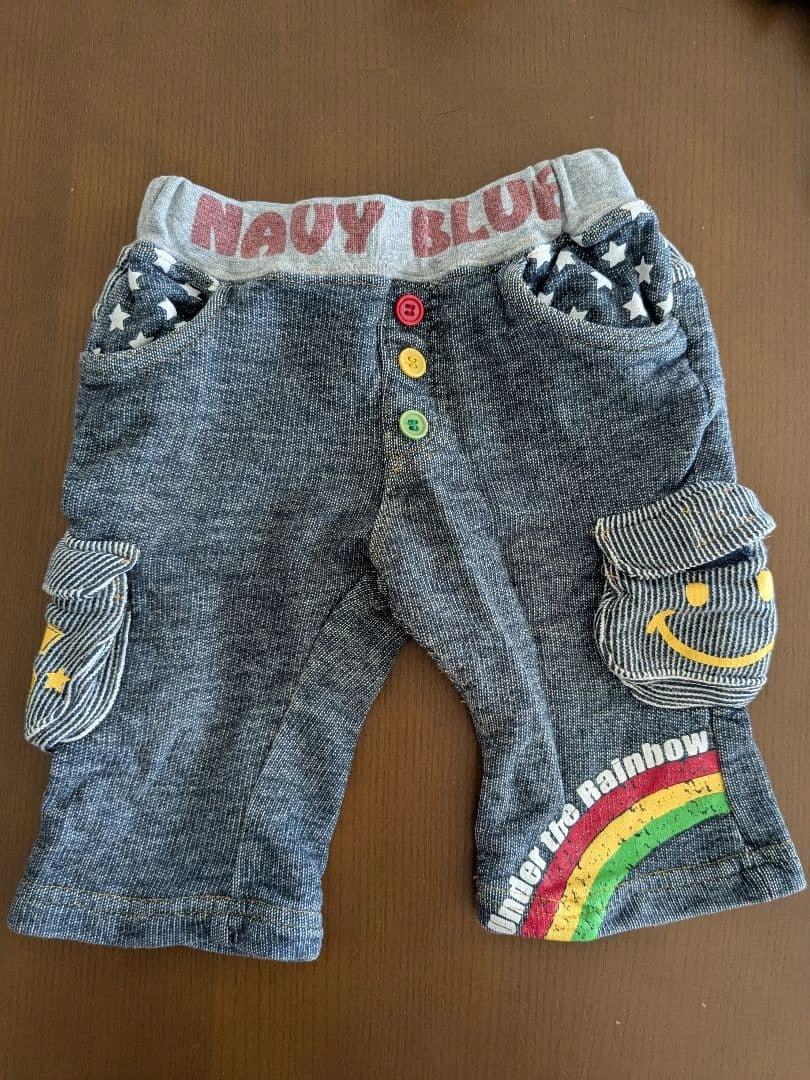 ネイビーブルー カジュアルパンツ 80cm trtnavy
