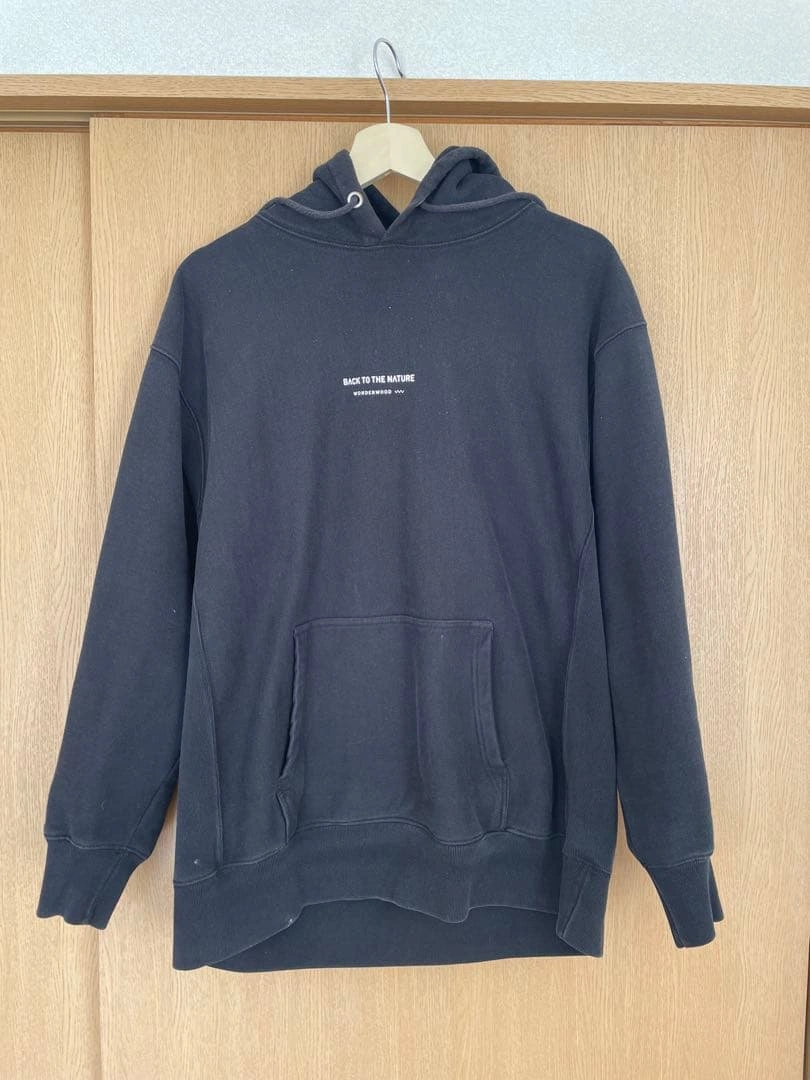美品 BACK TO THE NATURE パーカー ブラック XL
