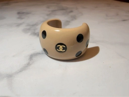 【破損あり】CHANEL シャネル ココマーク 樹脂 リング ドット
