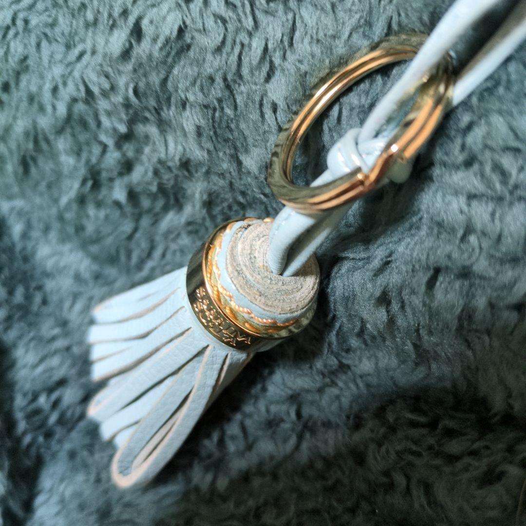 値下げ美品♥SABRINA SCALA✨綺麗な 空色レザーキーホルダーの写真7枚目
