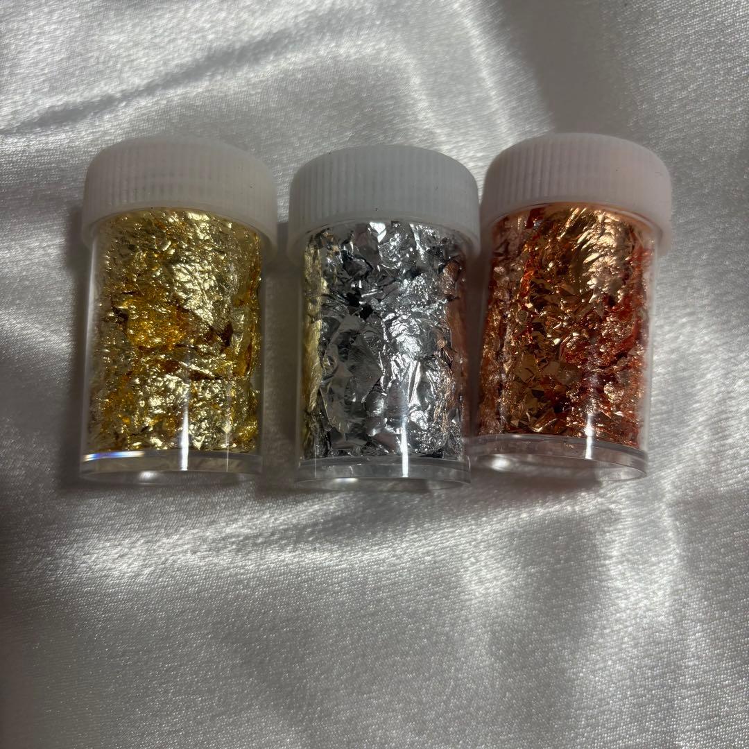 レジン 封入 ネイル パーツ 金箔3色セット