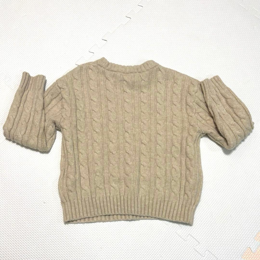 baby GAP カシミヤタッチ ケーブルニットセーター100の写真2枚目