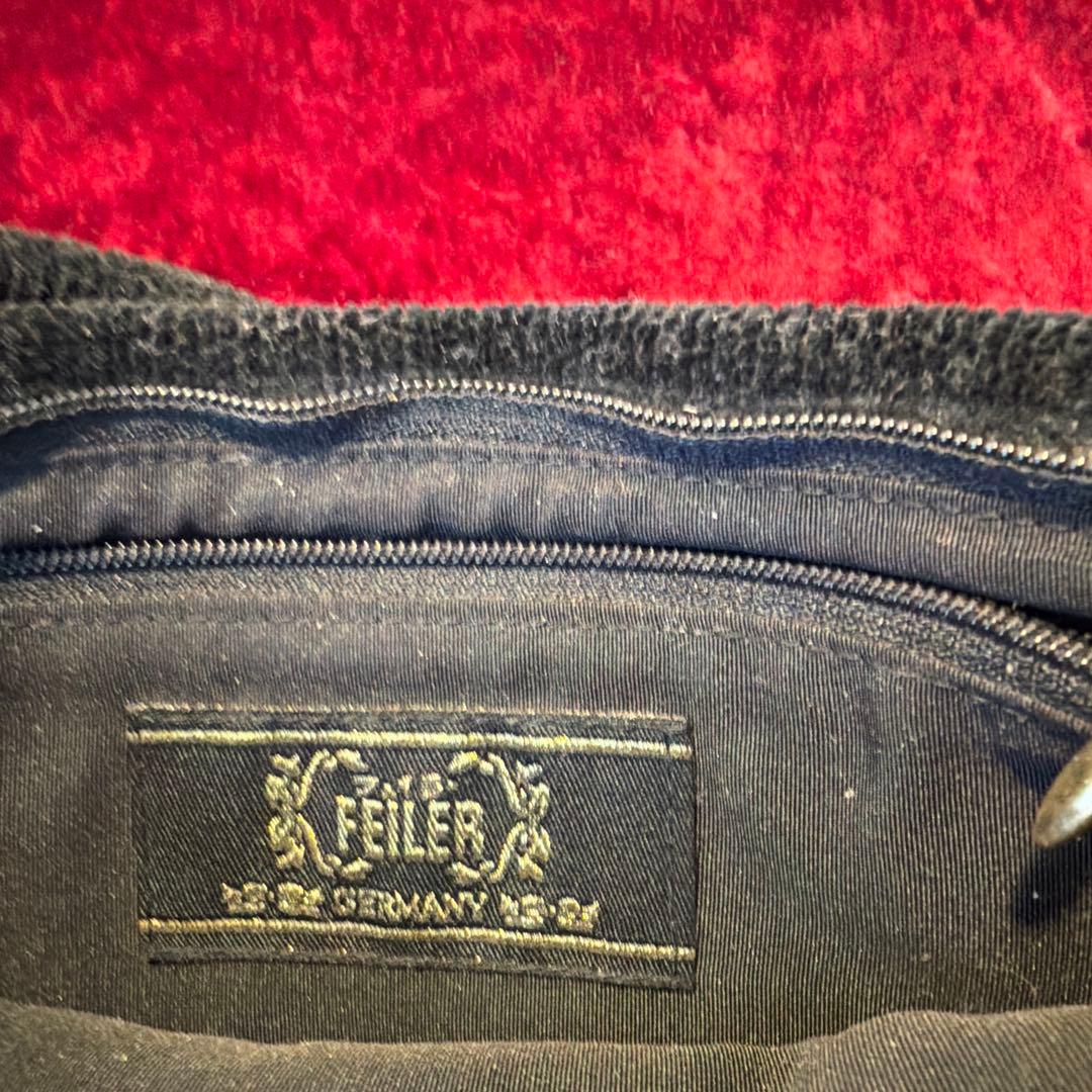 FEILER 花柄ショルダーバッグ 黒の写真3枚目
