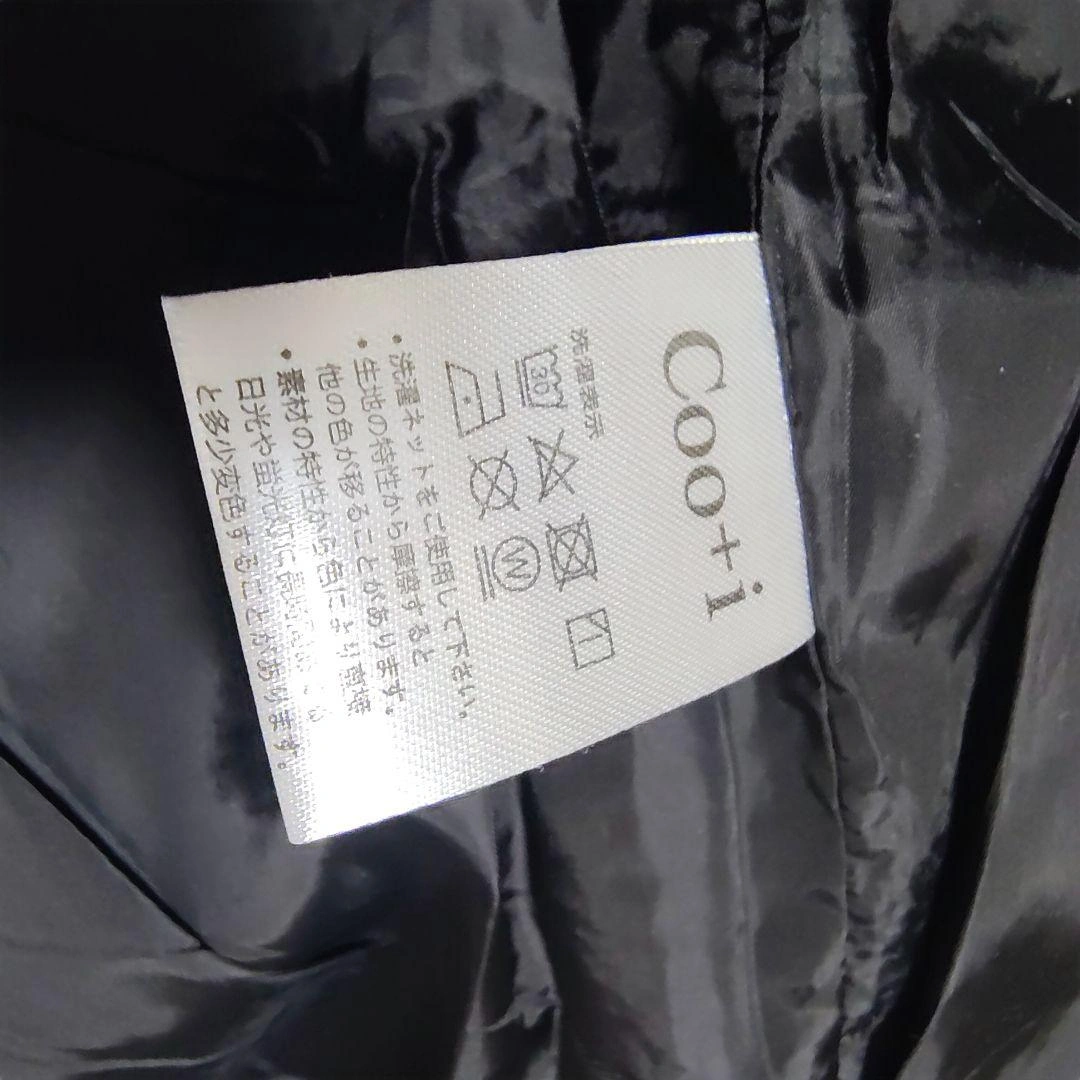 Coo+i バックスリット チェスターコート クーイ グレンチェック グレー Mの写真5枚目