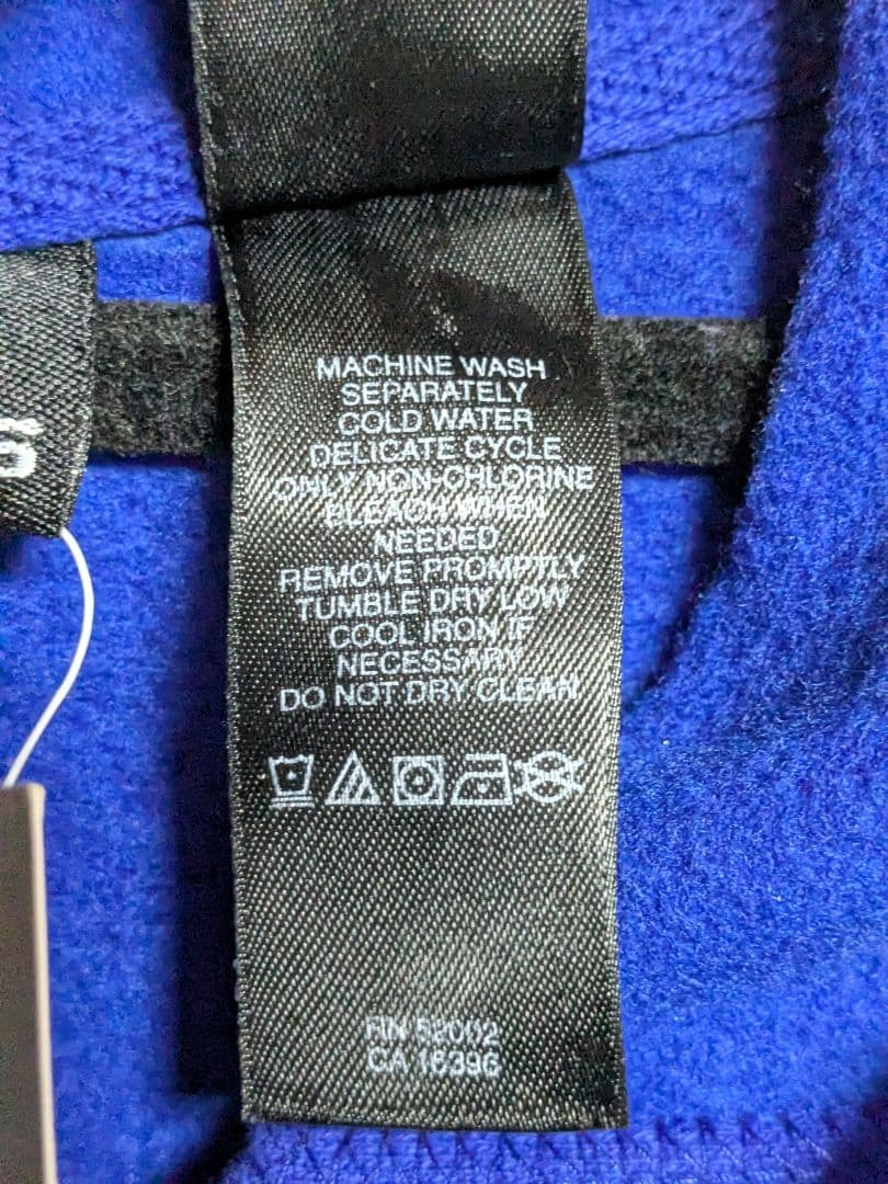 新品 USA製 DKNY JEANS ジップパーカー M ブルー ビッグロゴの写真8枚目