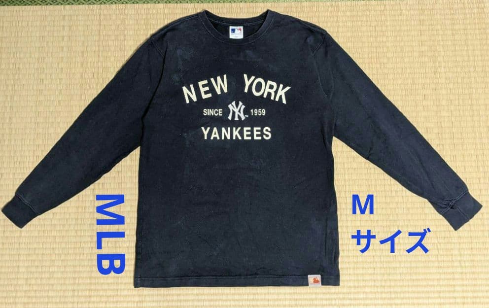 MLB公式 ニューヨーク・ヤンキース ロングスリーブ Tシャツ ネイビー M