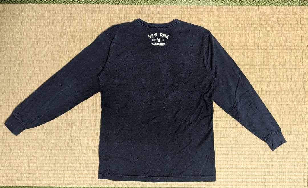 MLB公式 ニューヨーク・ヤンキース ロングスリーブ Tシャツ ネイビー Mの写真2枚目