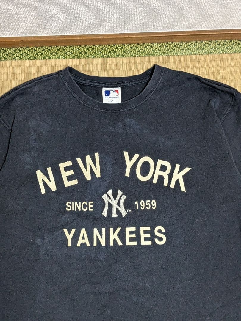 MLB公式 ニューヨーク・ヤンキース ロングスリーブ Tシャツ ネイビー Mの写真3枚目