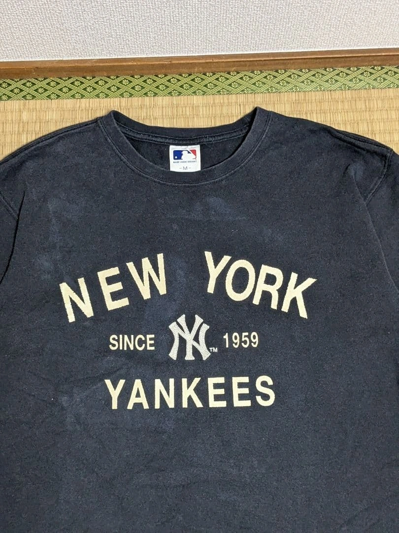 MLB公式 ニューヨーク・ヤンキース ロングスリーブ Tシャツ ネイビー Mの写真3枚目