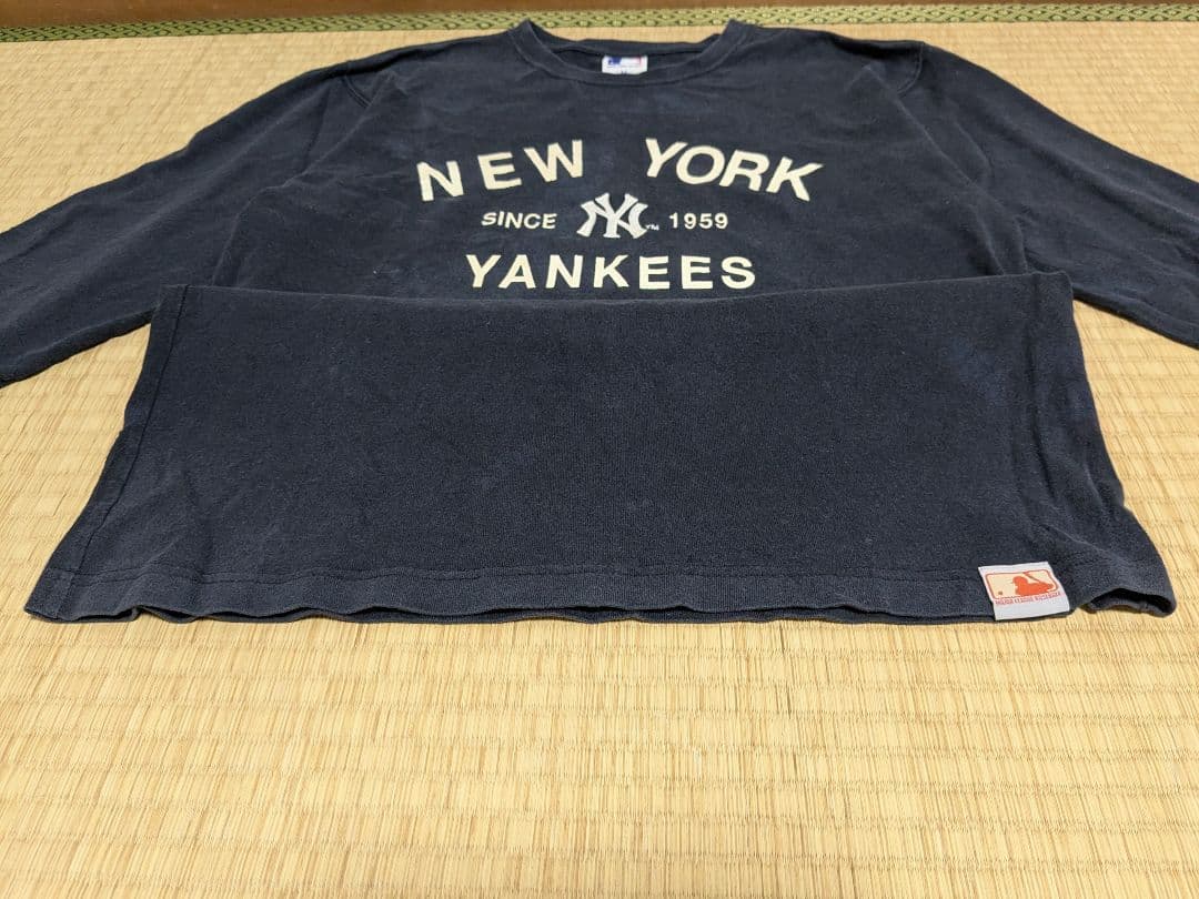 MLB公式 ニューヨーク・ヤンキース ロングスリーブ Tシャツ ネイビー Mの写真4枚目