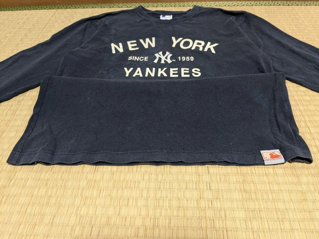 MLB公式 ニューヨーク・ヤンキース ロングスリーブ Tシャツ ネイビー Mの写真4枚目