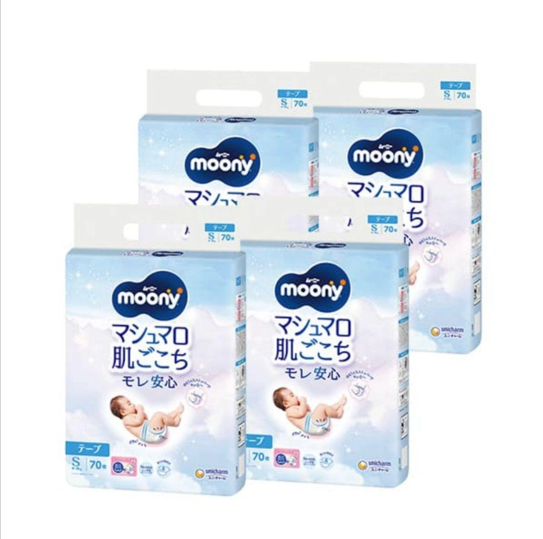 【moony/ムーニー】マシュマロ肌ごこち Sサイズ 70枚入り×4