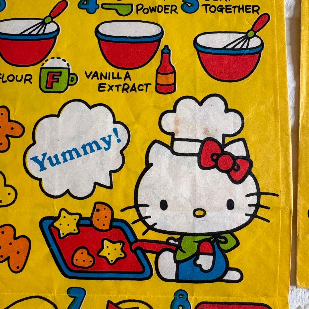 ハローキティ 紙袋 昭和レトロ クッキング 2枚の写真3枚目