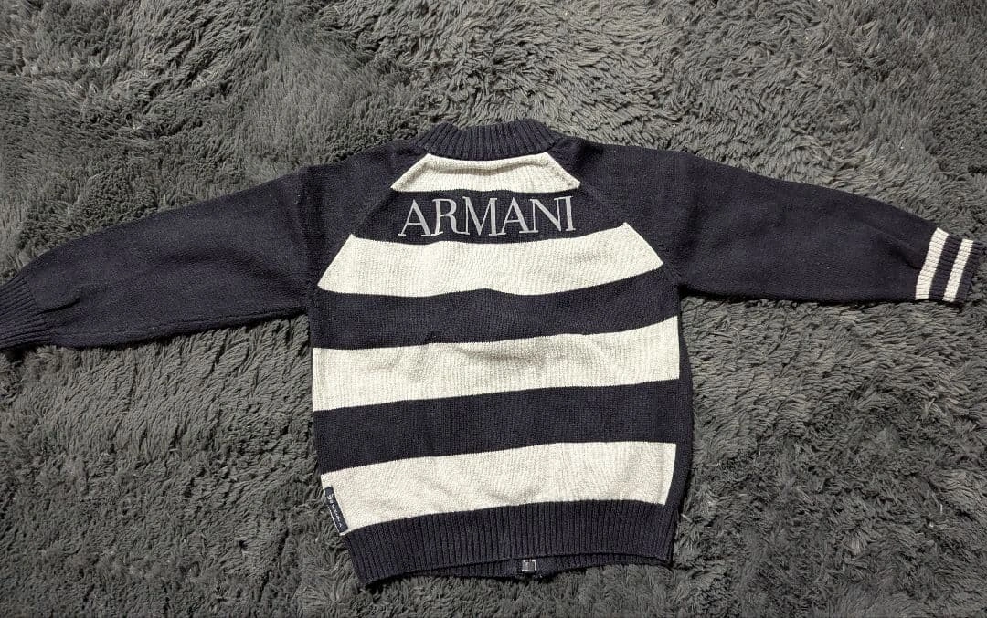 【美品】ARMANIJUNIOR アルマーニジュニア ニットブルゾン80cm 紺の写真6枚目