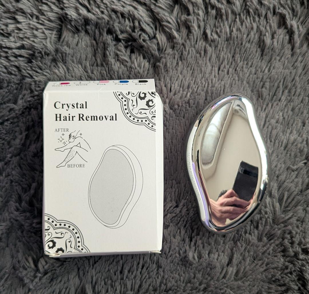 【新品未使用】クリスタル ヘアリムーバー 除毛 消しゴム 痛くない ピーリング