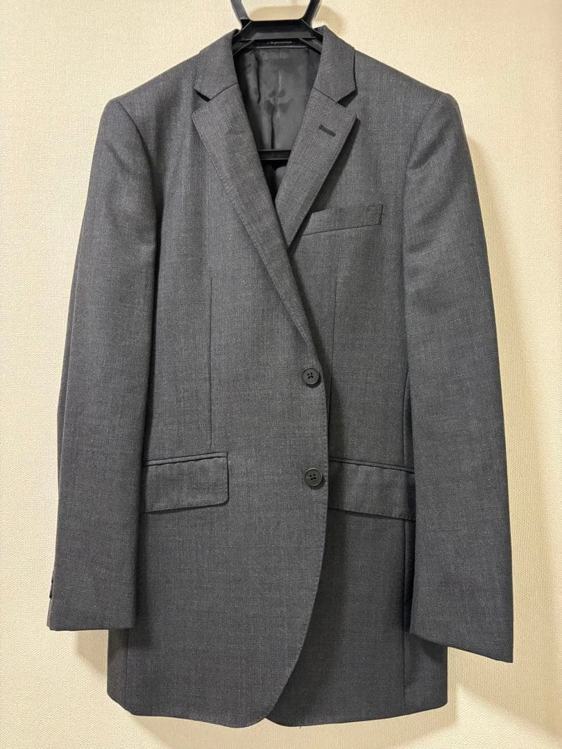 ほぼ未使用極美品★定価32万円 アクアスキュータム 高級 スーツ グレー 百貨店