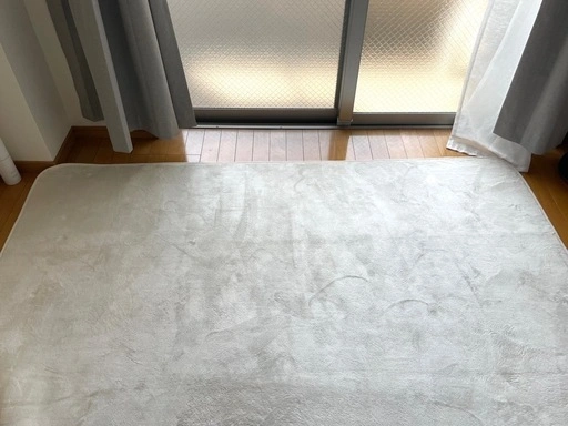 アイボリーのラグ(200㎝×250㎝)の写真2枚目