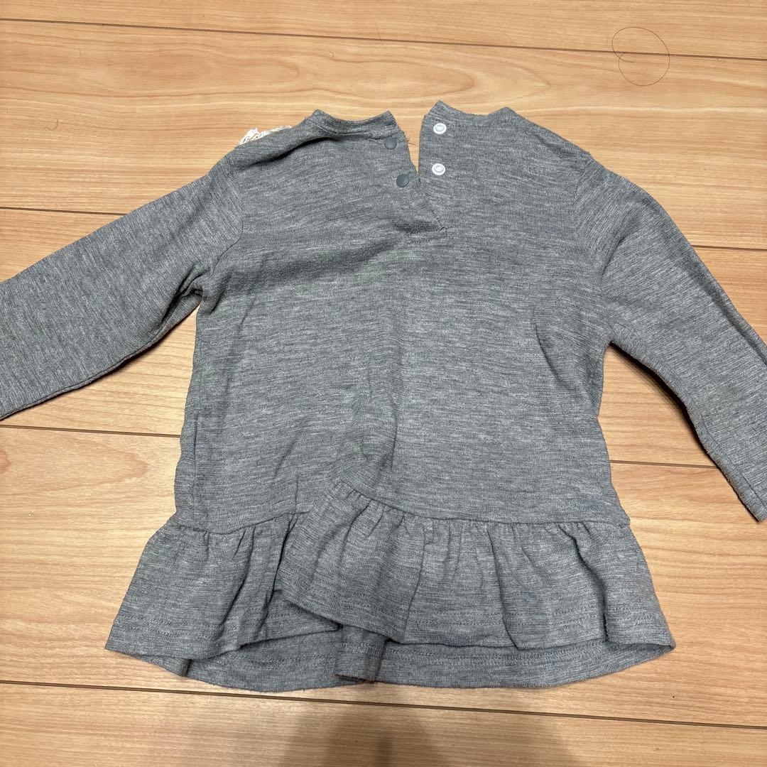 グレー 長袖 Tシャツ 90サイズの写真2枚目