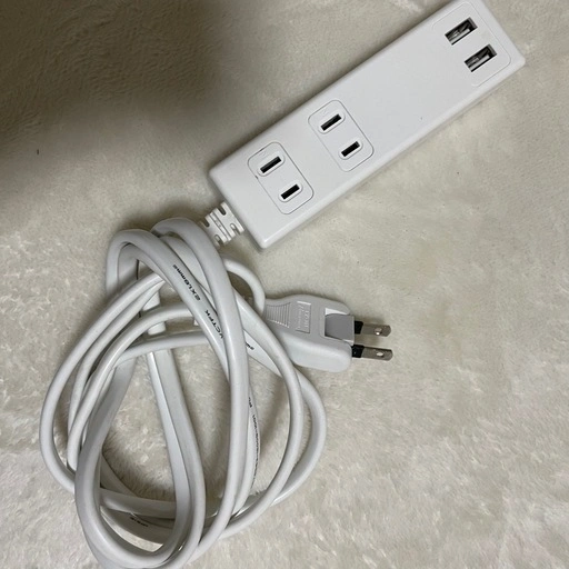 【オウルテック】延長コード OAタップ(USB2口、コンセント2口)