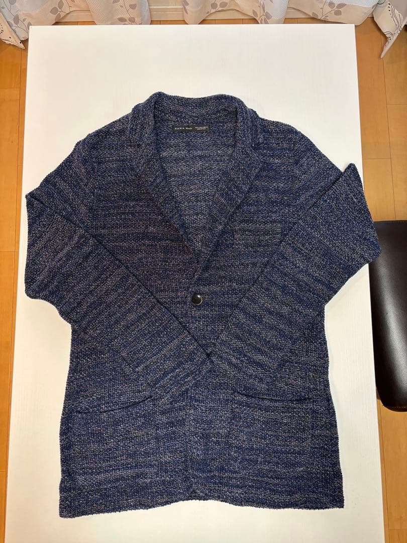ZARA MAN ネイビー ジャケット（カーディガン）の写真4枚目