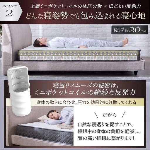 遂に登場!至高の睡眠を目指したハイブリッド プレミアムスプリングマットレスの写真3枚目
