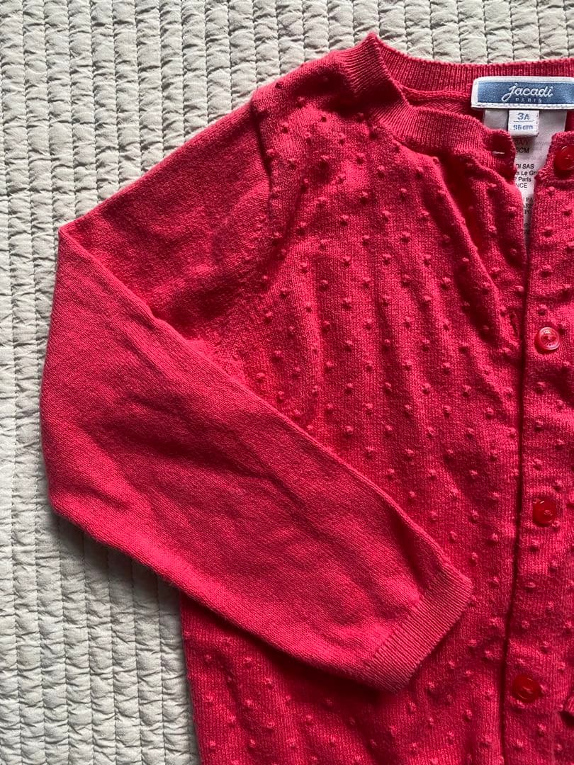 【美品】jacadiカーディガン 3y96cmの写真2枚目