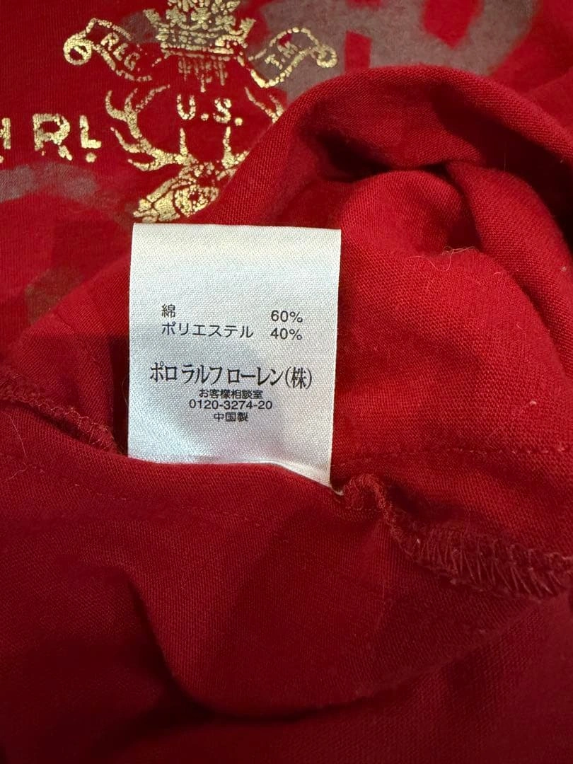 Ralph Lauren 赤 グラフィックTシャツ Mの写真4枚目