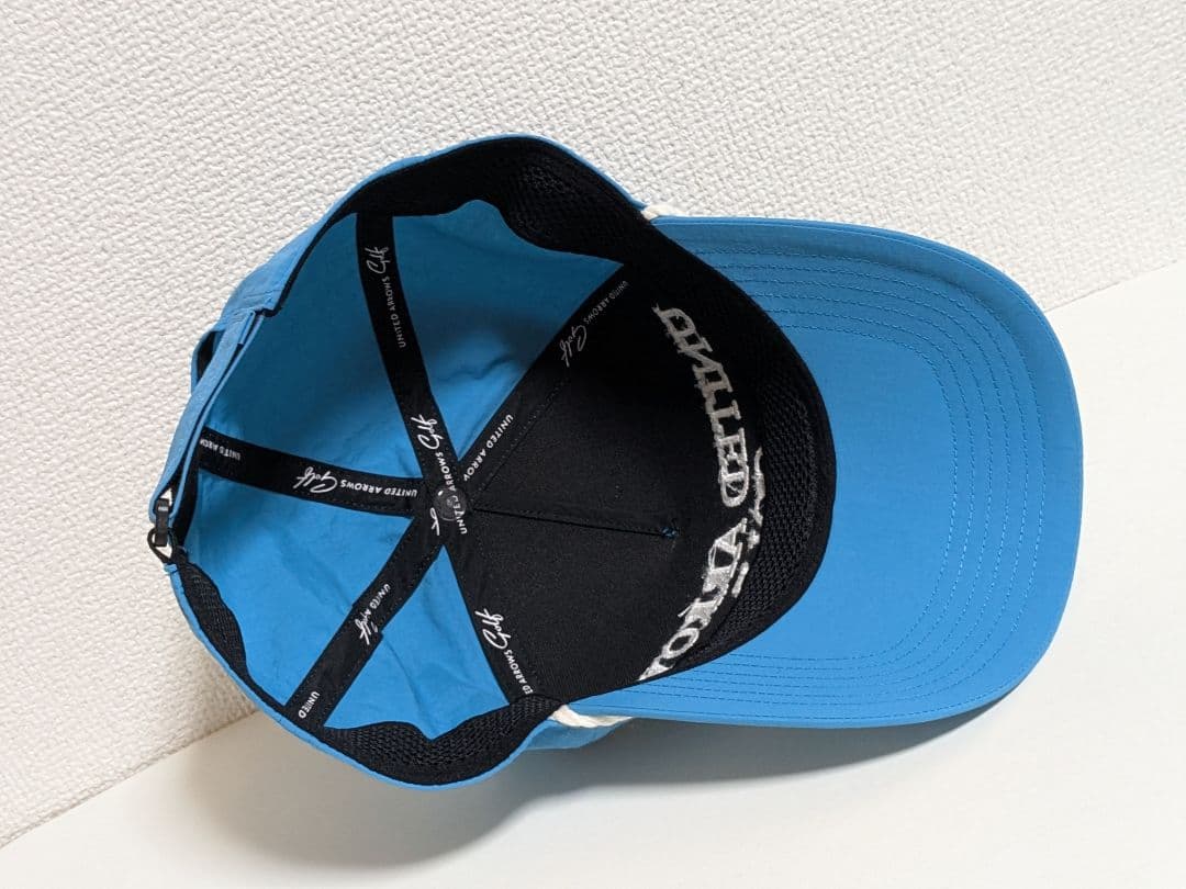 United Arrows Golf キャップ 青 高機能ストラップの写真6枚目