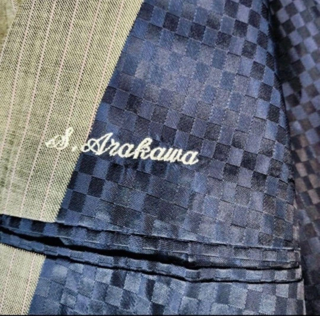 【美品】イタリア製カノニコ120's ストライプスーツ グレー M〜Lの写真6枚目