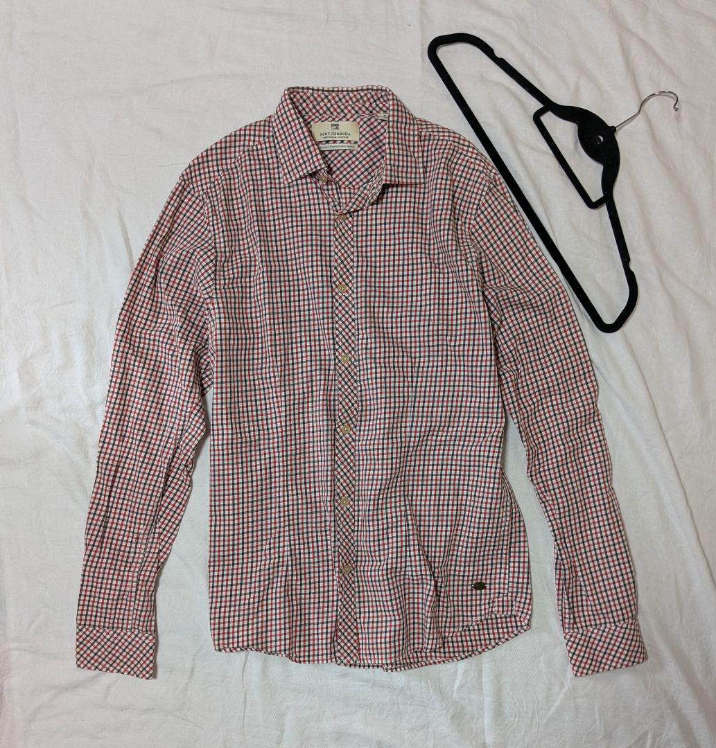 Scotch & Soda チェックシャツ スリムフィット 瘦腰 コットン 長袖の写真4枚目