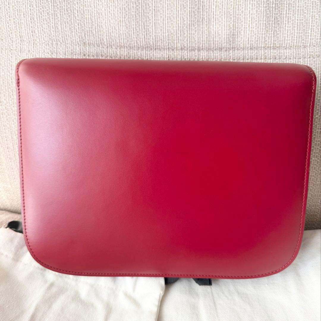 CELINE セリーヌ クラシックボックス ショルダーバッグ 赤 フィービー期の写真2枚目