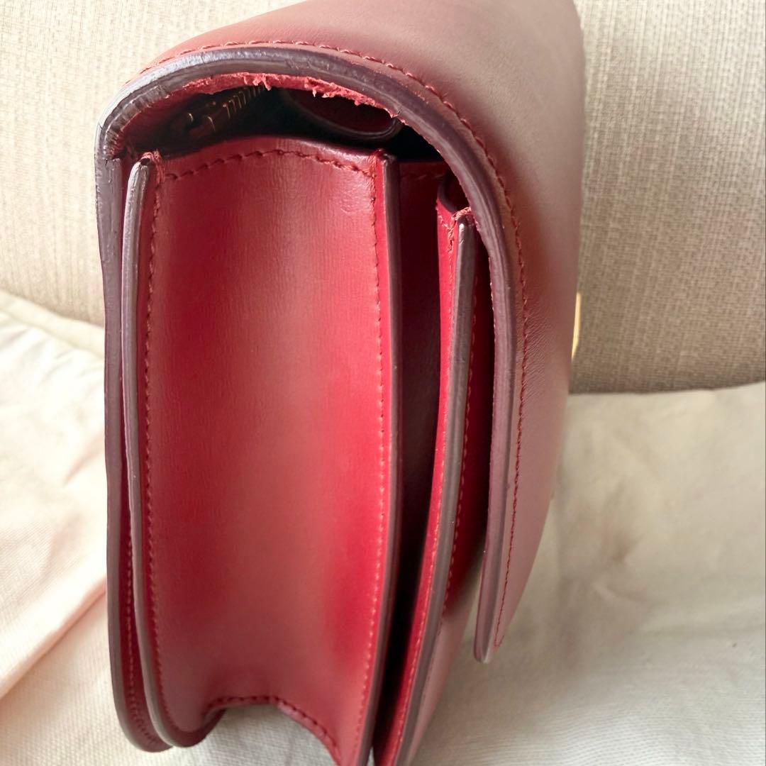 CELINE セリーヌ クラシックボックス ショルダーバッグ 赤 フィービー期の写真3枚目