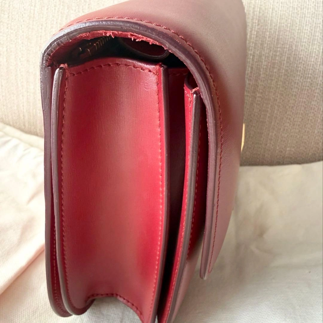 CELINE セリーヌ クラシックボックス ショルダーバッグ 赤 フィービー期の写真3枚目