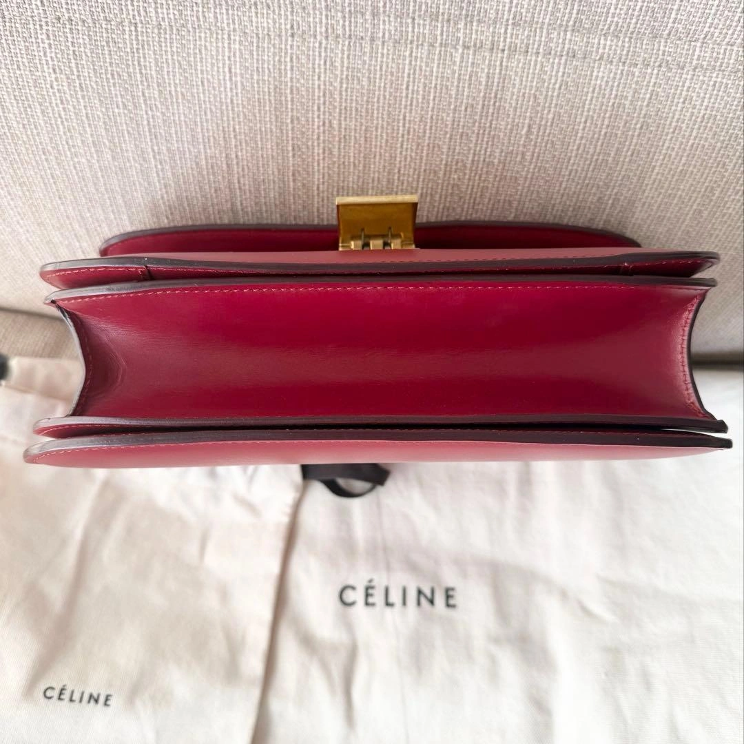 CELINE セリーヌ クラシックボックス ショルダーバッグ 赤 フィービー期の写真9枚目