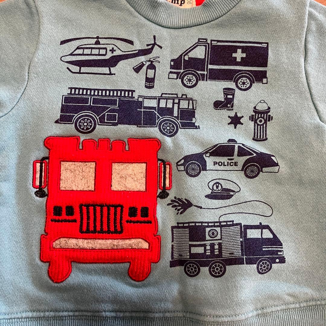 bab chip働く車トレーナー 90cmの写真3枚目