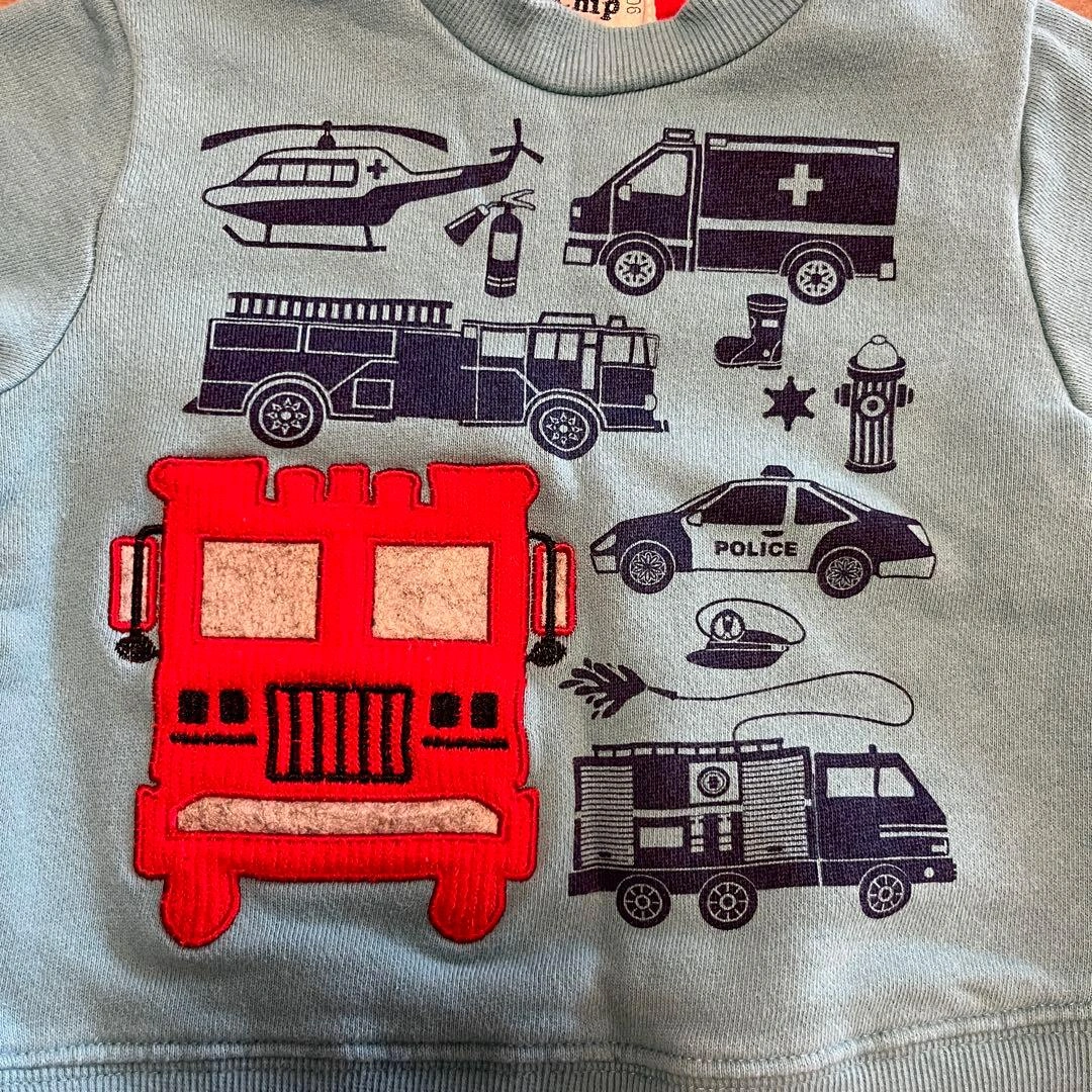 bab chip働く車トレーナー 90cmの写真3枚目