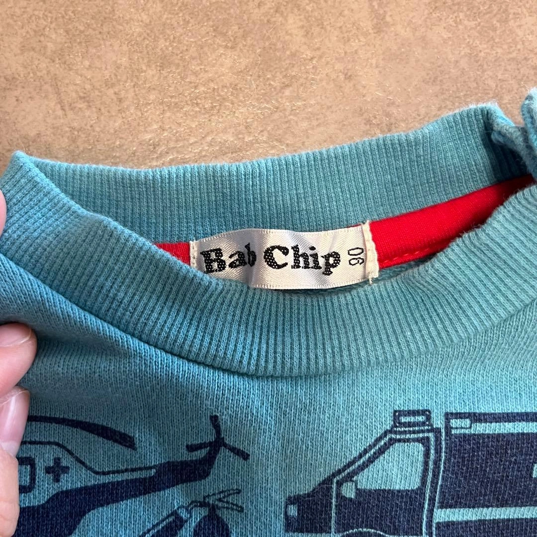 bab chip働く車トレーナー 90cmの写真4枚目