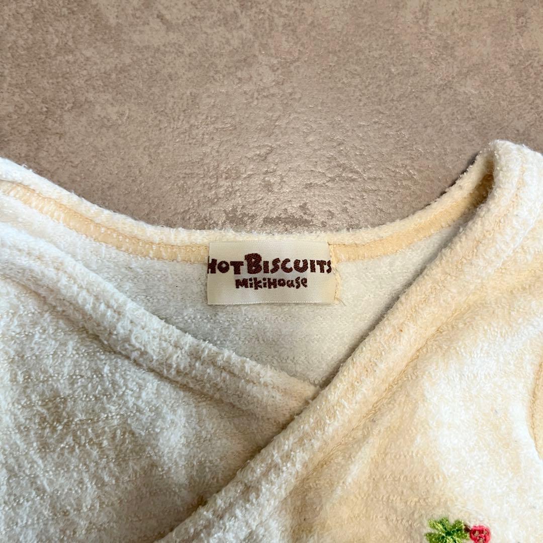 HOT BISCUITS ベビーベスト ホワイトの写真3枚目