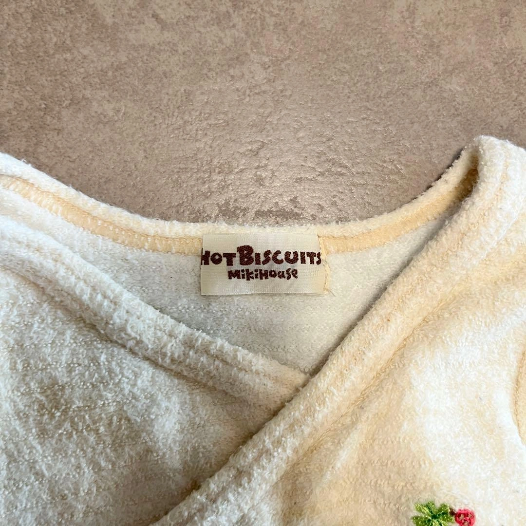 HOT BISCUITS ベビーベスト ホワイトの写真3枚目