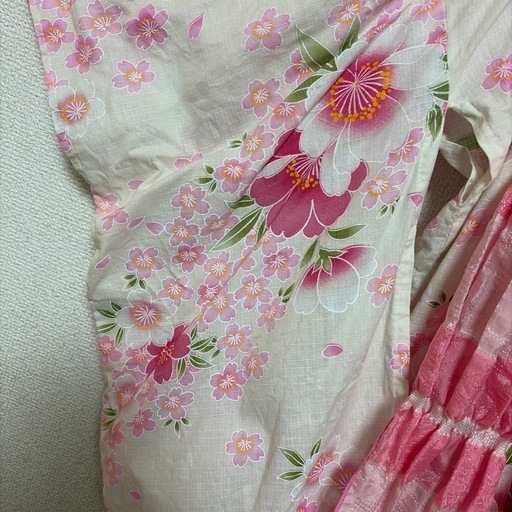 浴衣 ピンク系 桜 5歳ー6歳の写真2枚目